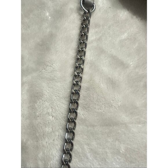 Michael Kors Gray Leather Silver Chain Strap Flap Closure Small Crossbody Bag - Picture 5 of 11